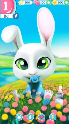 Bu Кролик Игра питомцы уход screenshot №2